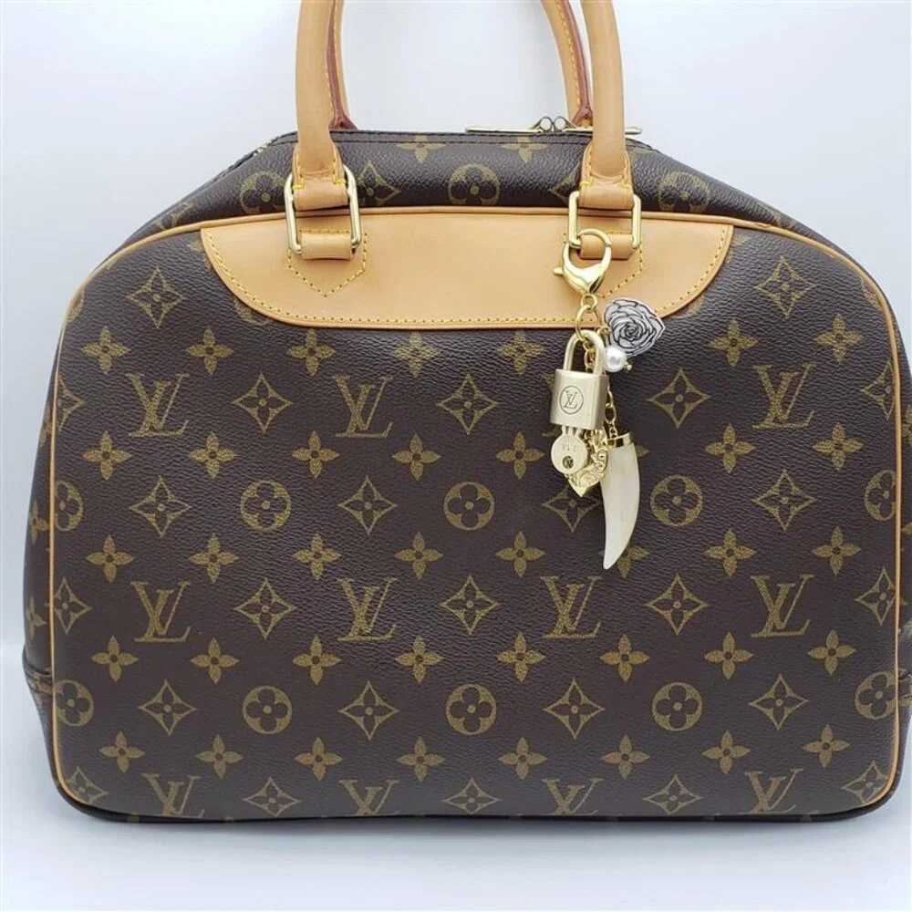 LV Authentic Gold Lock & Key 🔑 Luxury Bag Charm w/ Unbranded Keychain